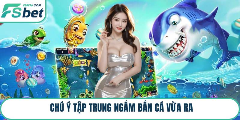 Chú ý tập trung ngắm bắn cá vừa ra